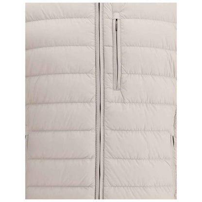 Beige Polyamide Full-Length Jacket