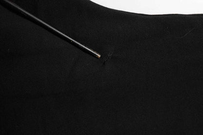 Black Cotton Blend Cargo Joggers Drawstring Pants