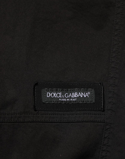 Black Cotton Cargo Jogger Sweatpants Pants