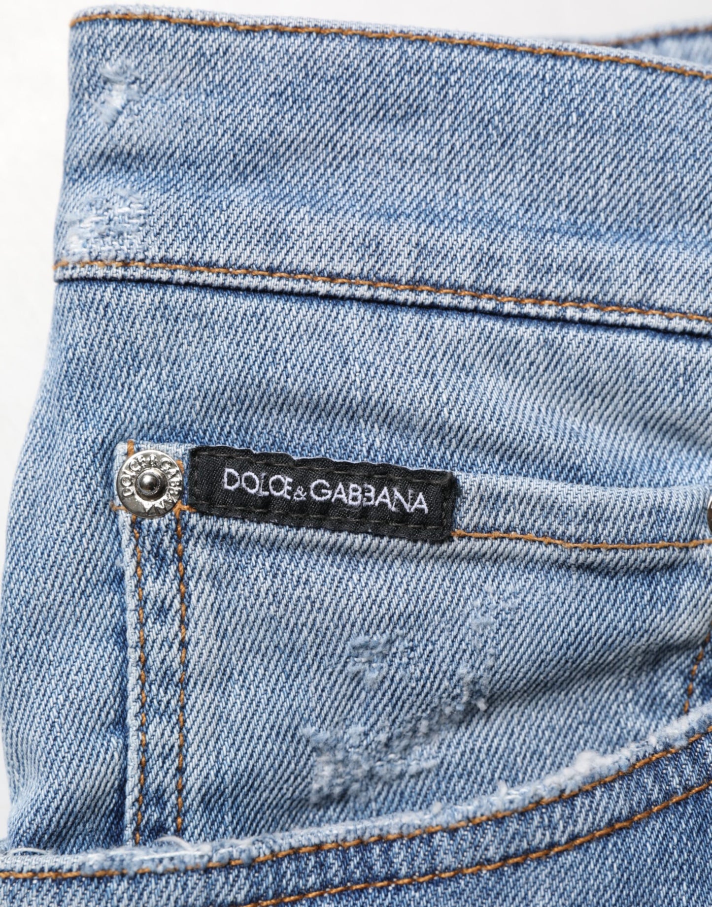 Blue Tattered Slim Fit Cotton Denim Jeans