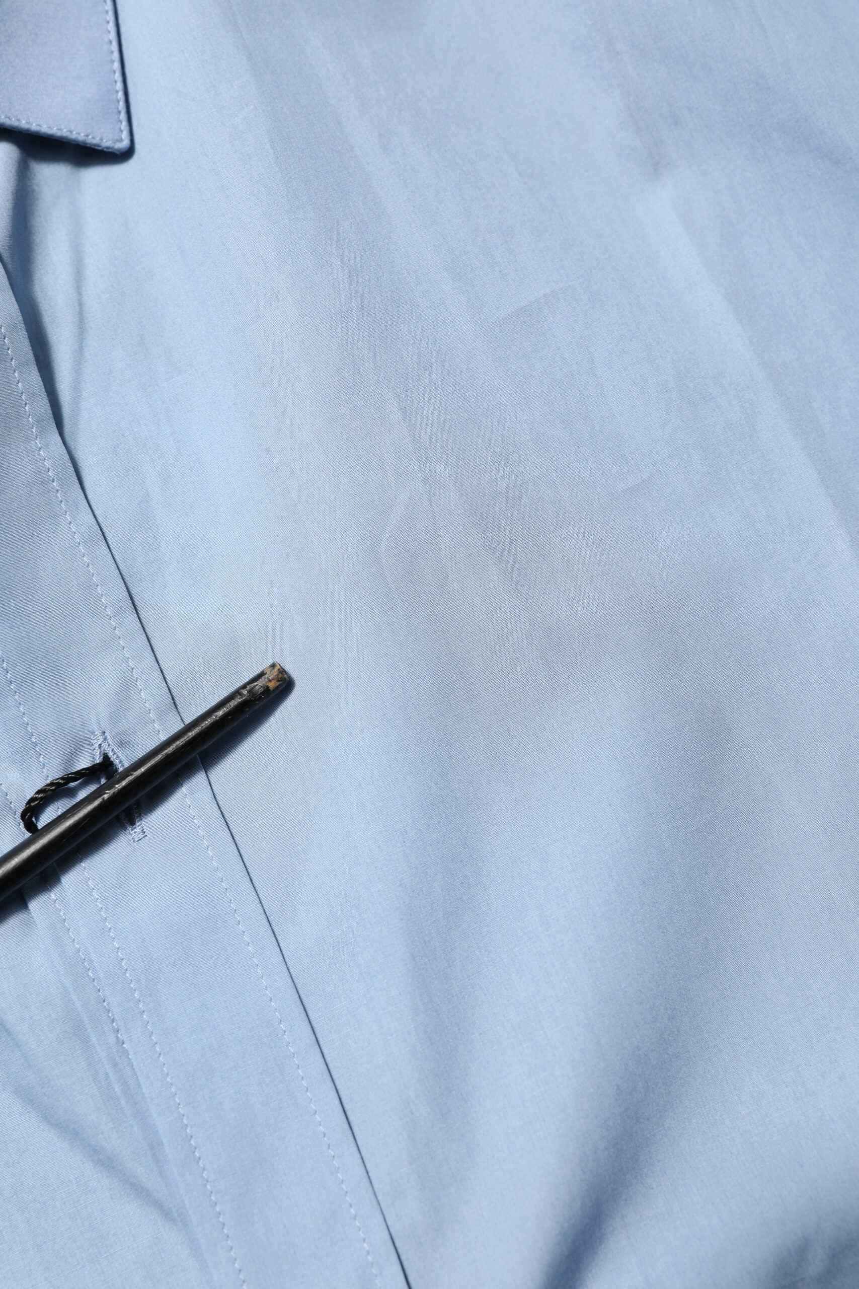 Blue Cotton Collared GOLD Formal Dress Shirt