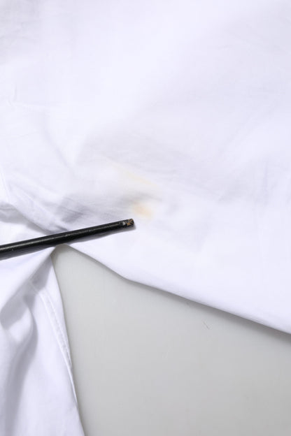 White Logo Plaque Collared Formal Dress  Shirt