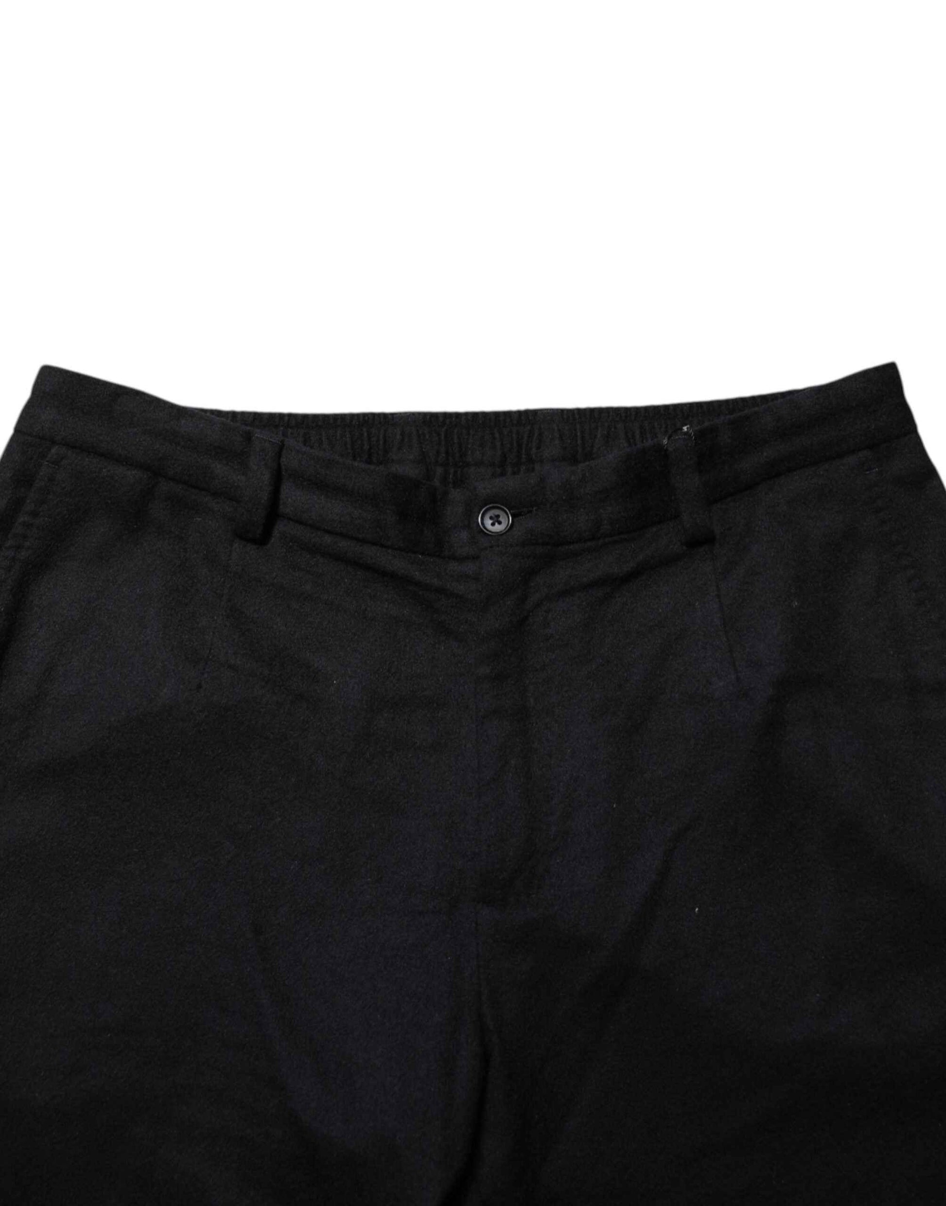Black Cashmere Dress Formal Men Trouser Pants