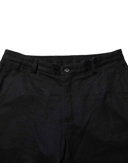 Black Cashmere Dress Formal Men Trouser Pants