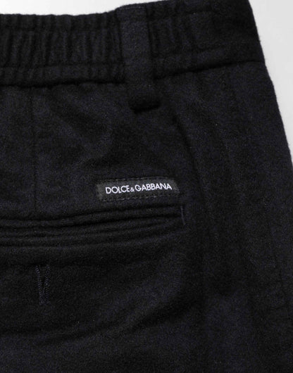 Black Cashmere Dress Formal Men Trouser Pants