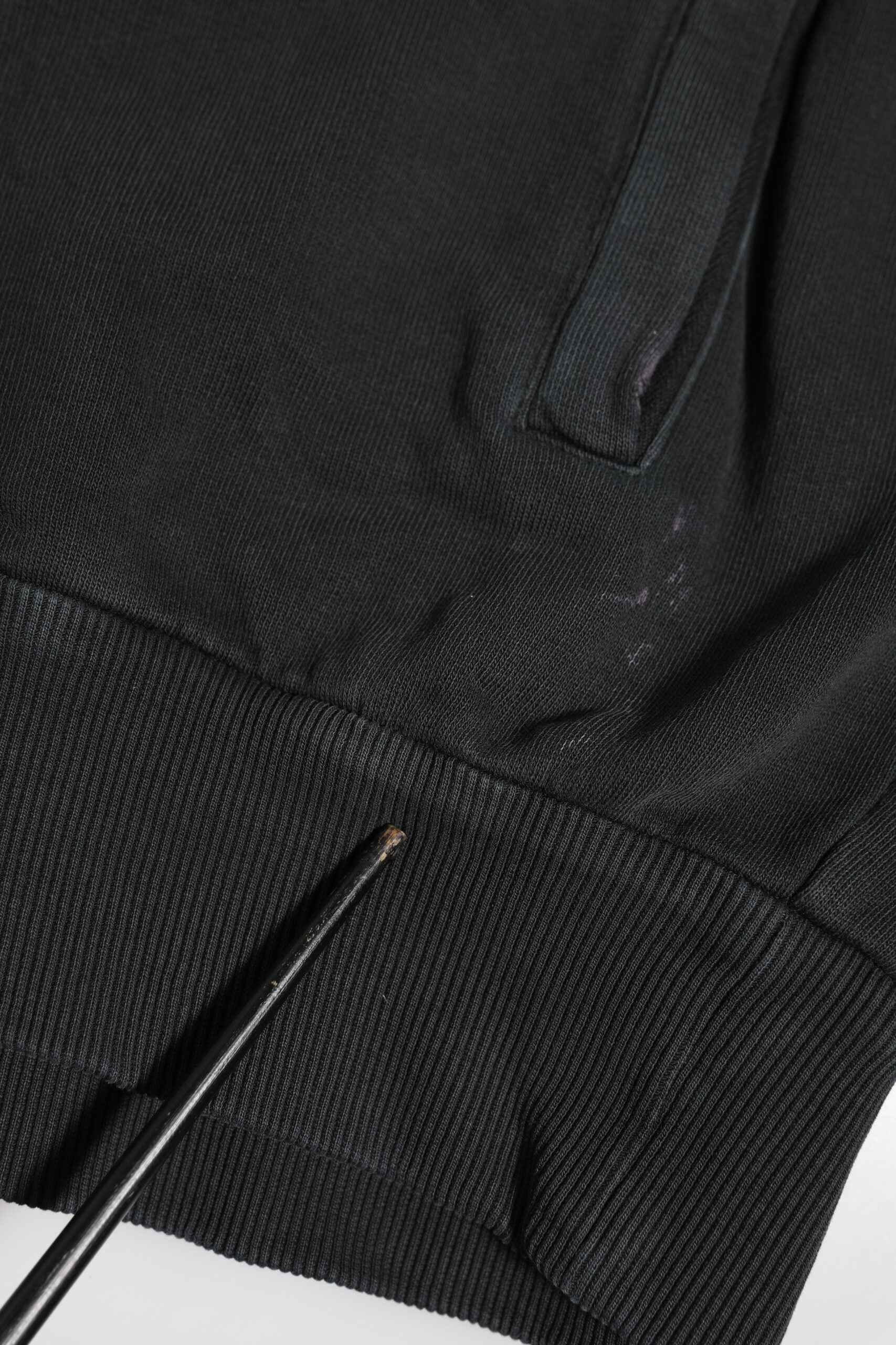 Black Logo FullZip Hooded Sweatshirt Sweater