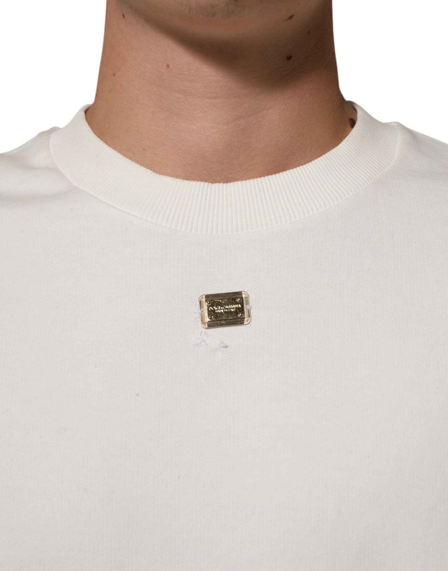 White DG Logo Crew Neck Sweatshirt Sweater