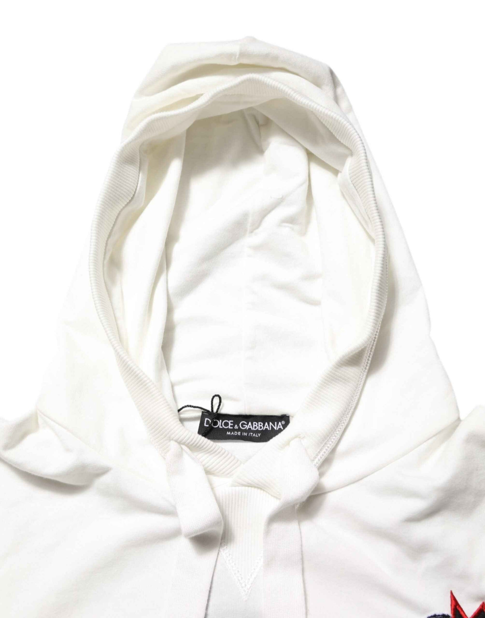 Off White Cotton Panda Hooded Sweatshirt Sweater