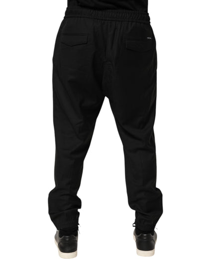 Black Drawstring Men Jogger Sweatpants Pants