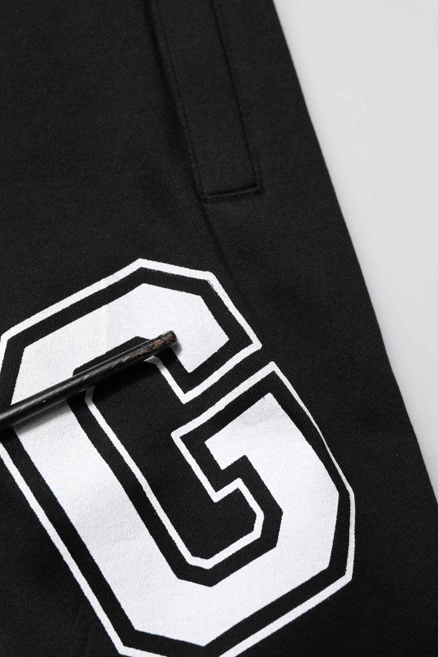 Black Logo Print Cotton Casual Bermuda Short