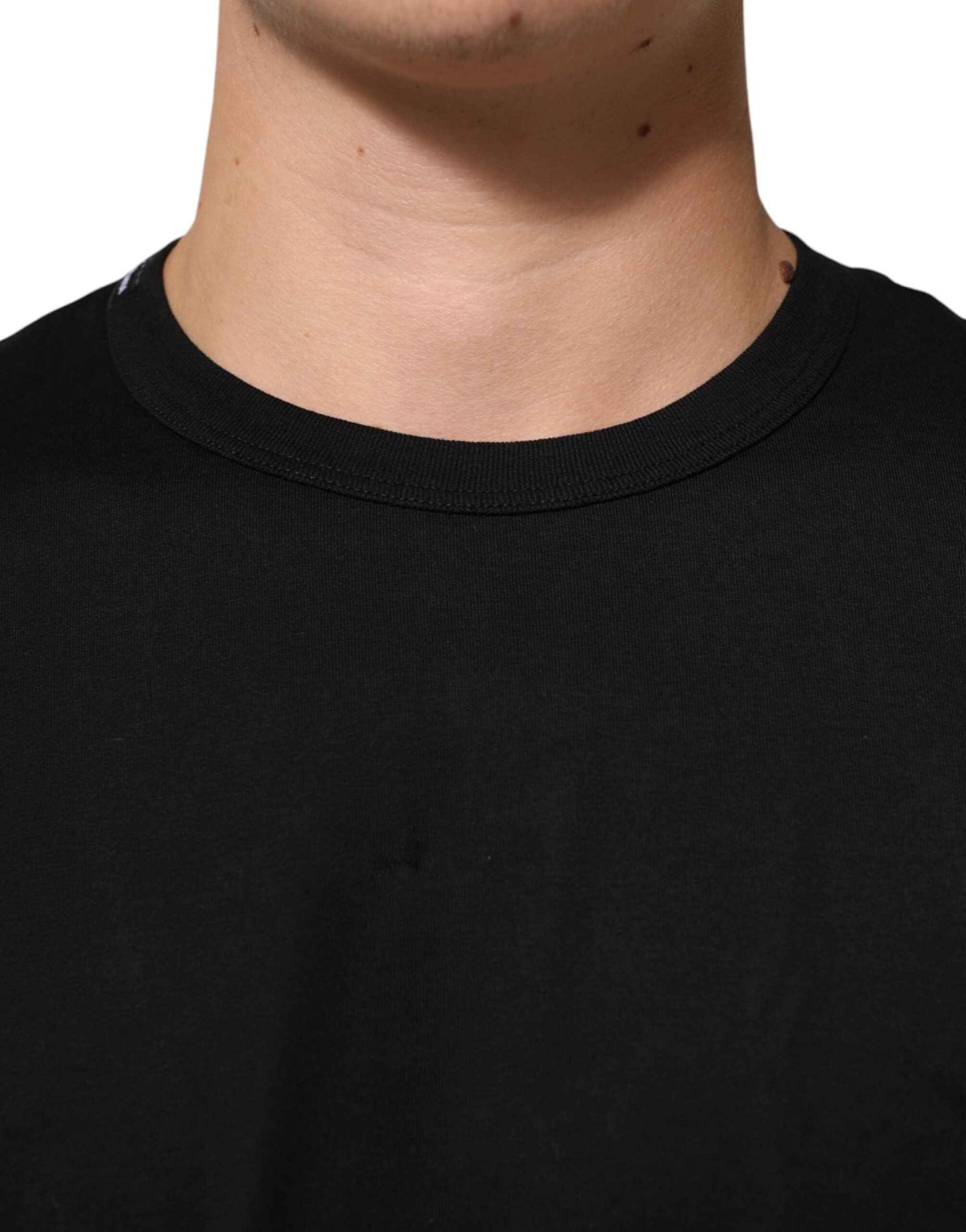 Black Goodluck 2021 Cotton Crew Neck T-shirt