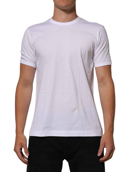 White Goodluck 2021 Cotton Crew Neck  T-shirt