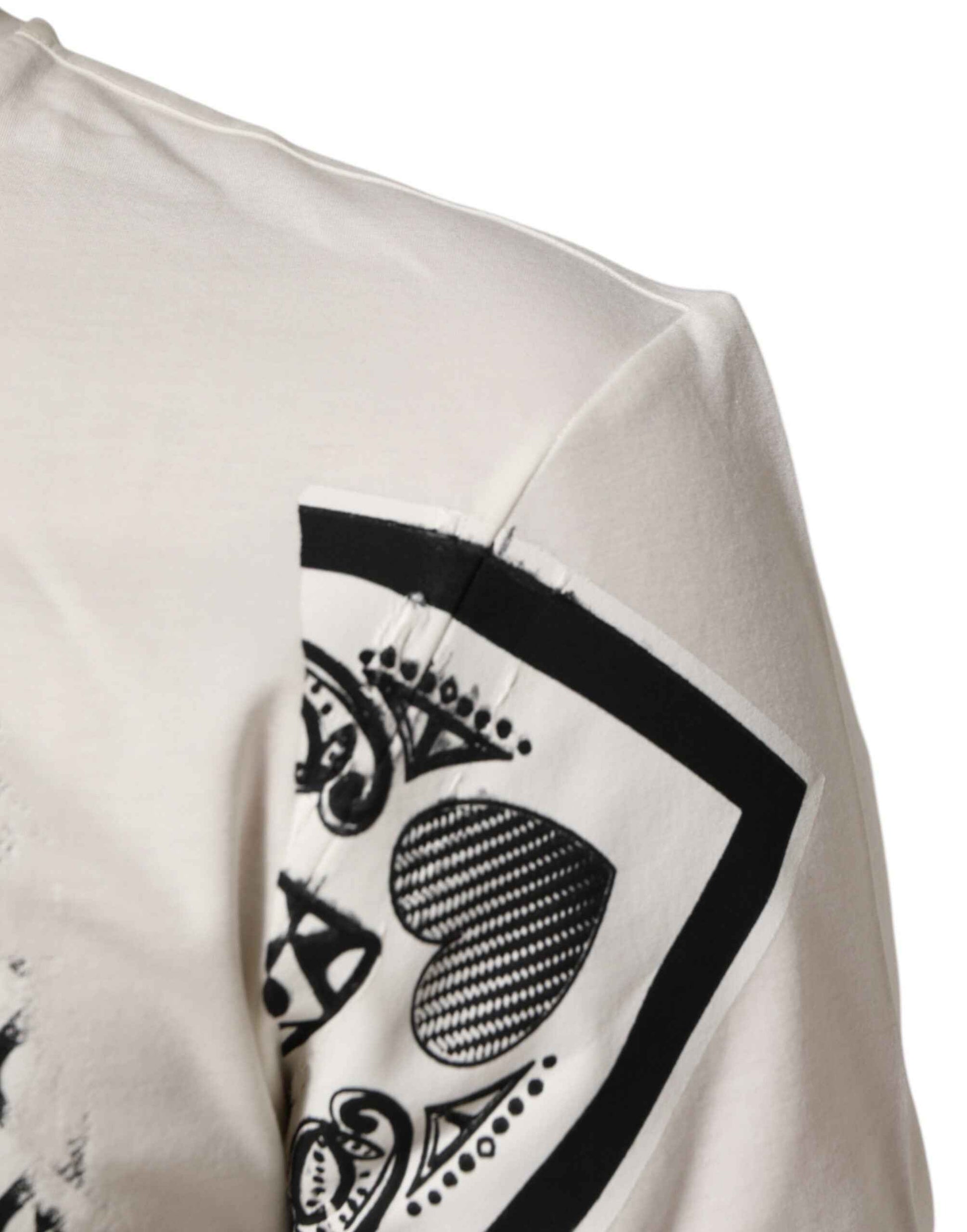 White Cotton Logo Bandana Print Men T-shirt