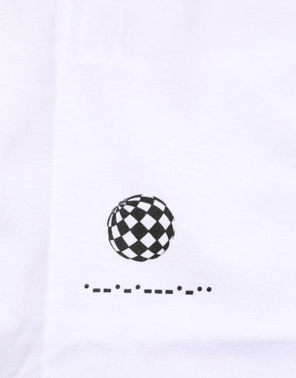White Cotton Sleeveless Printed Tank T-shirt