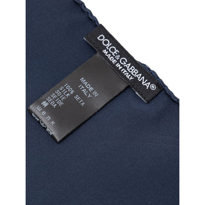 Blue Silk Pocket Square