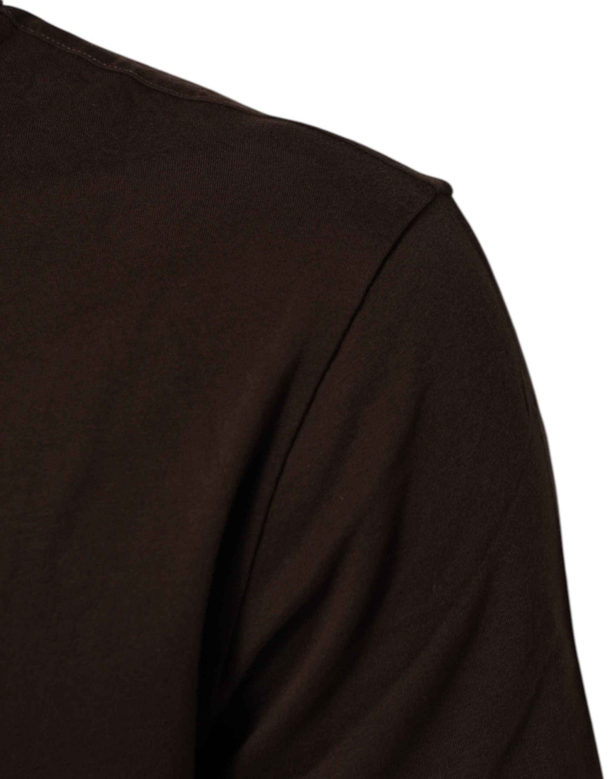Brown Coin Laurel Print Men Crew Neck T-shirt