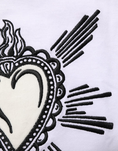 White Sacred Heart Short Sleeve Men T-shirt
