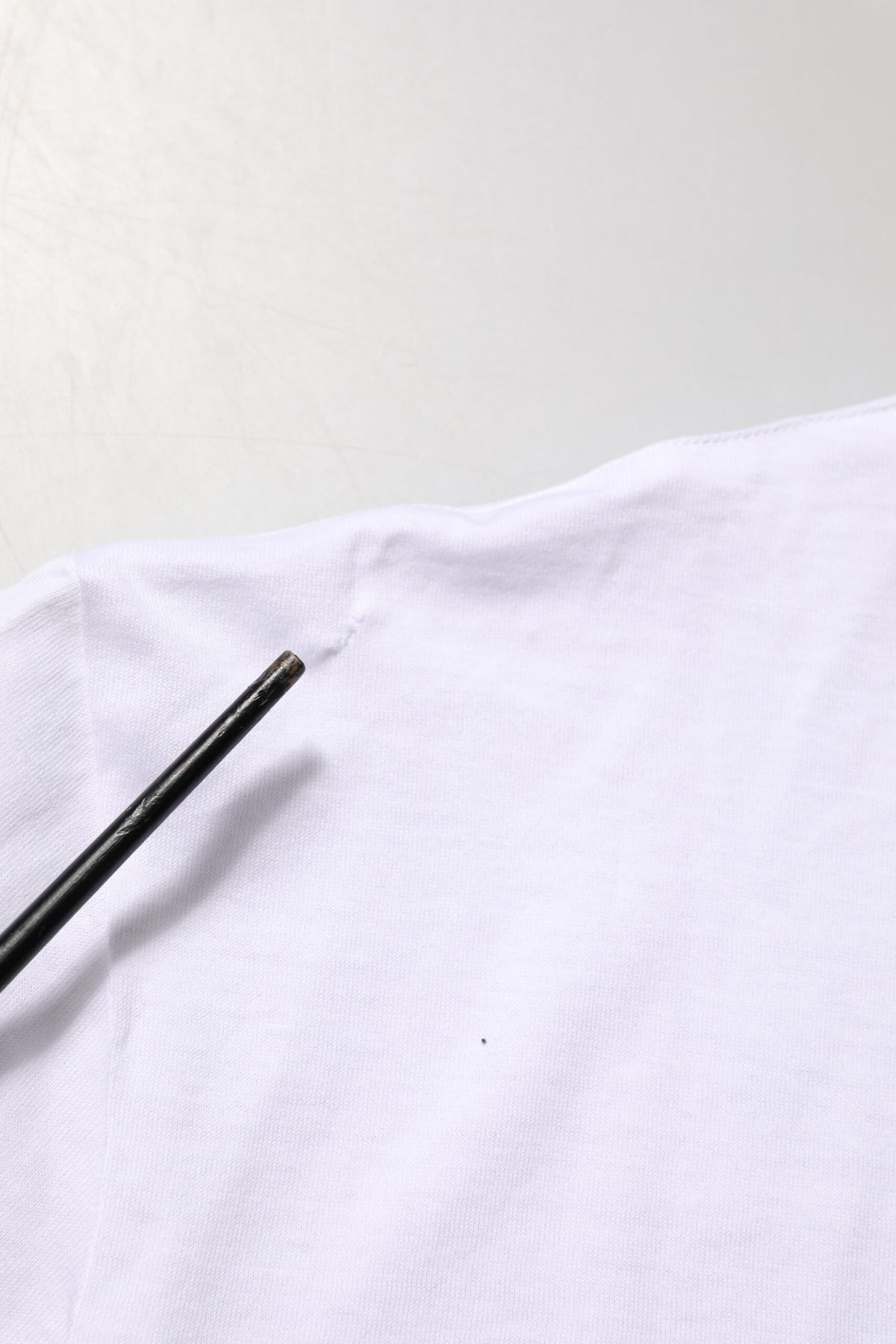 White Logo Print Cotton Men Crew Neck T-shirt