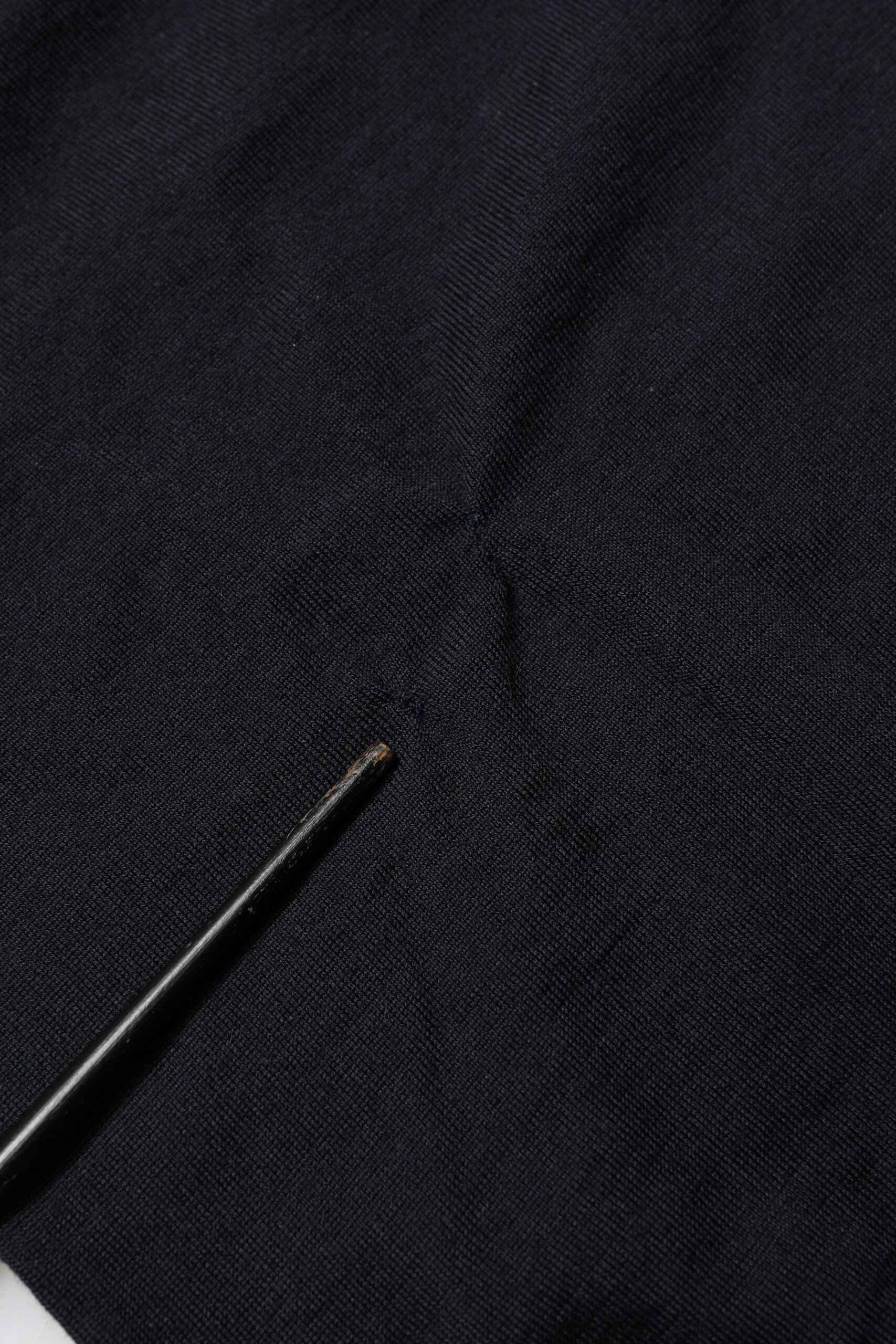 Black Cashmere Knit V-Neck Pullover Sweater