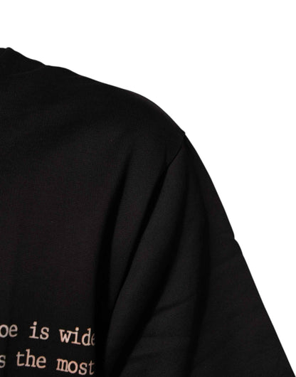 Black Marilyn Monroe Cotton Crew Neck T-shirt