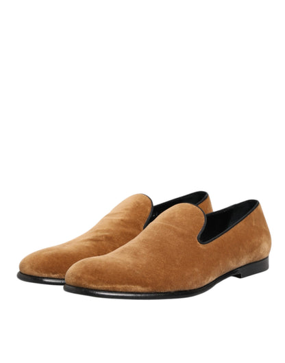 Brown Suede Slip On Men Loafers Formal Shoes