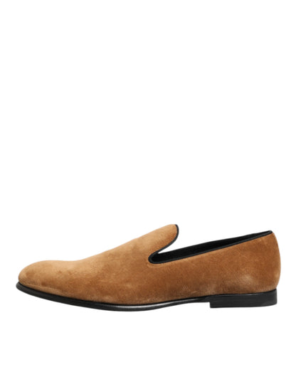Brown Suede Slip On Men Loafers Formal Shoes
