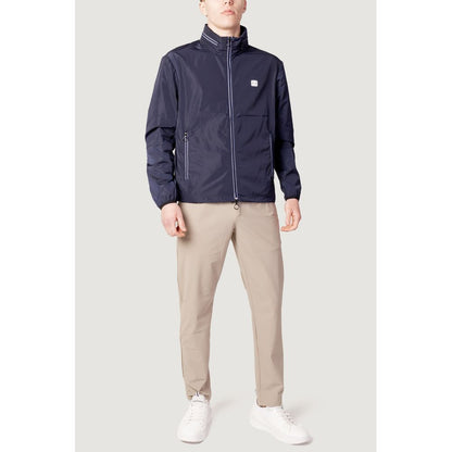Blue Polyester Shell Jacket