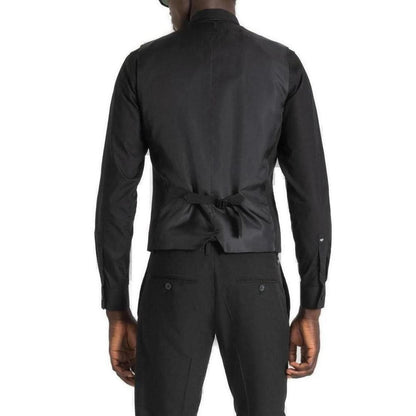 Black Polyester Waistcoat