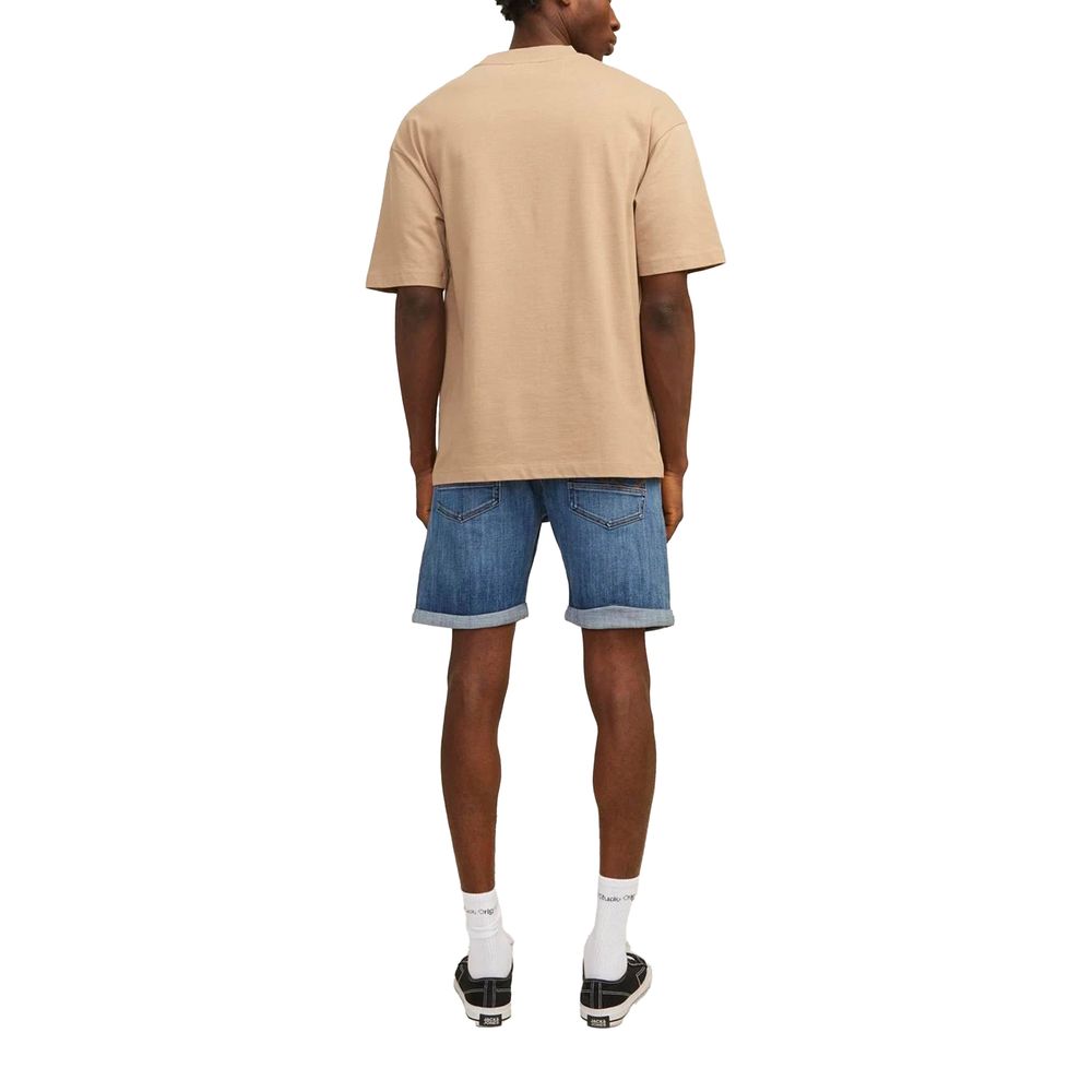Blue Cotton Bermuda Shorts