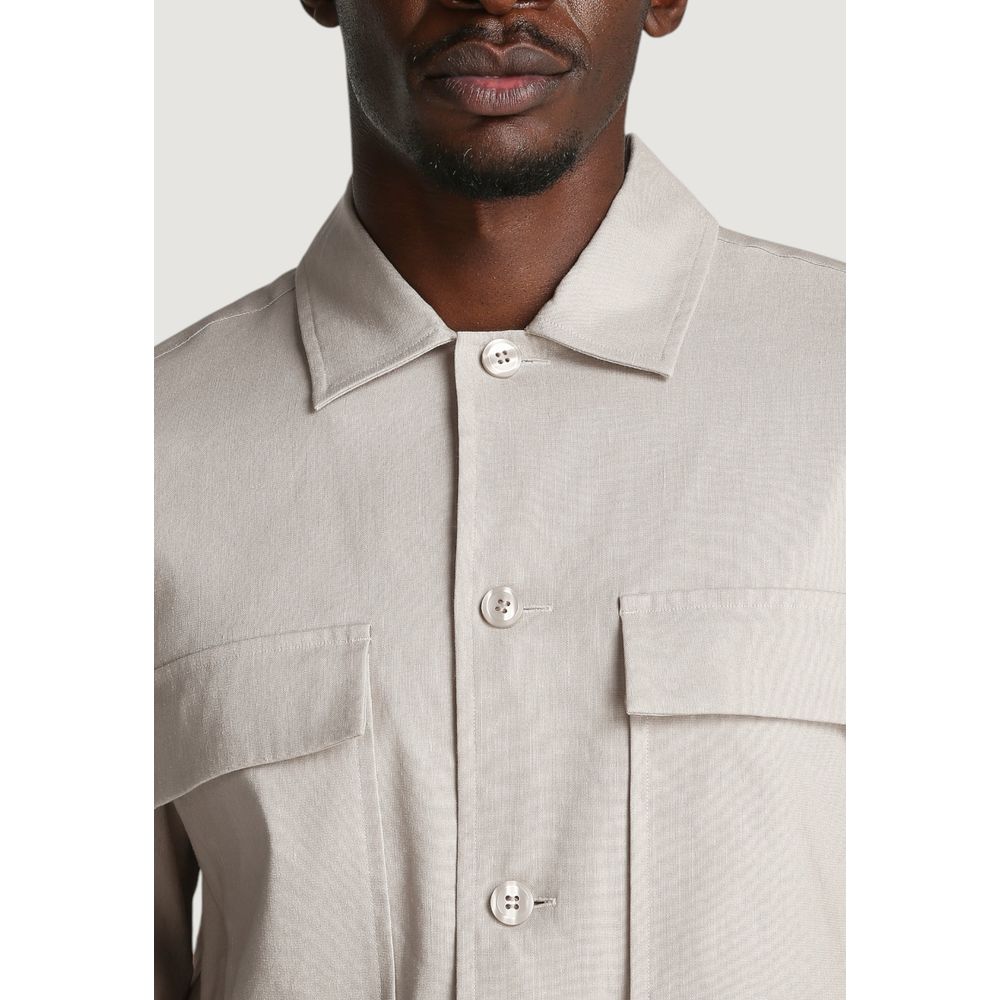 Beige Lyocell Coat