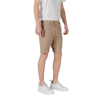 Beige Cotton Bermuda Shorts
