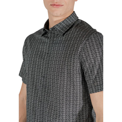 Black Cotton Shortsleeve Shirt