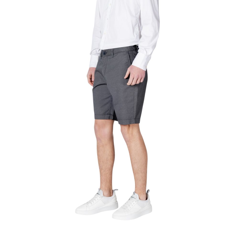 Blue Cotton Bermuda Shorts