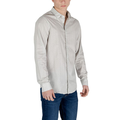 Cream Cotton Pattern Shirt
