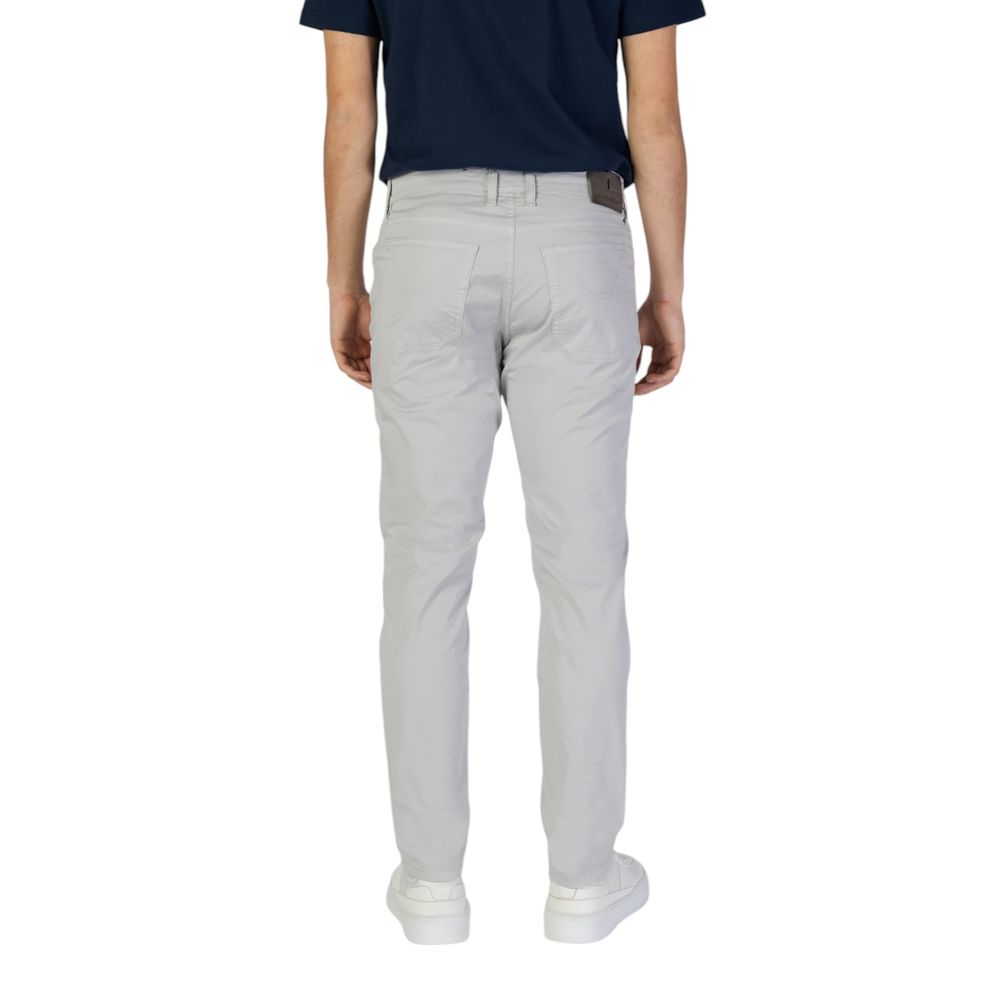Gray Cotton Skinny Pants