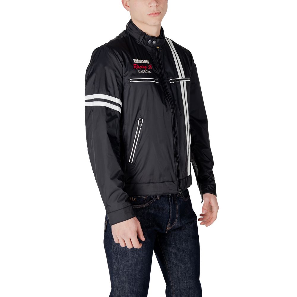 Black Polyamide Biker Jacket
