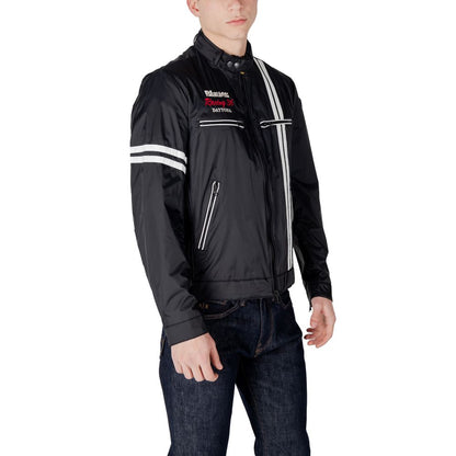 Black Polyamide Biker Jacket