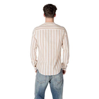 Beige Cotton Pattern Shirt
