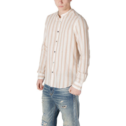 Beige Cotton Pattern Shirt