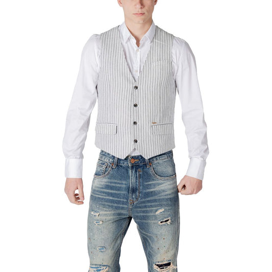 Black Linen Waistcoat