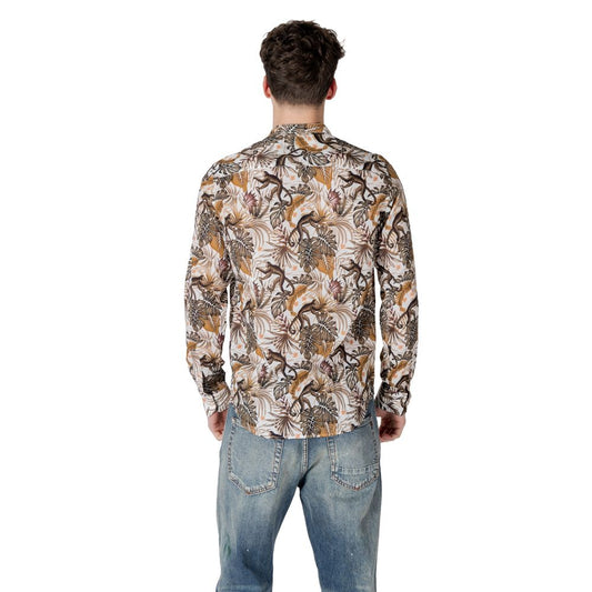 White Cotton Pattern Shirt