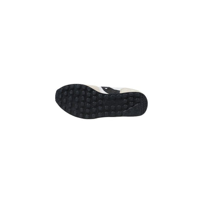 Black And White Leather Athletic Sneakers