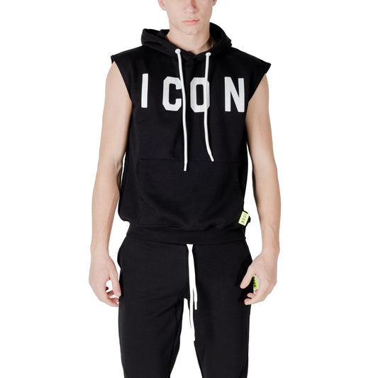 Black Cotton Hoodie