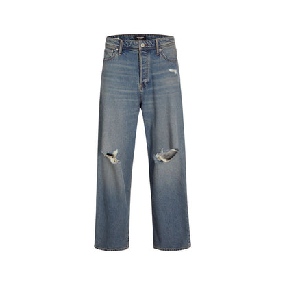 Blue Cotton Relaxed Fit Jeans