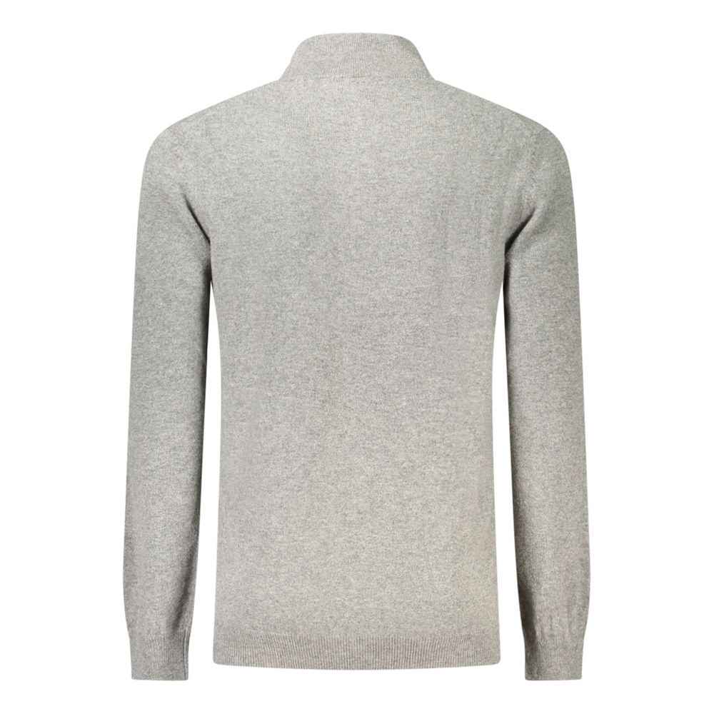 Grey Wool Men Sweater