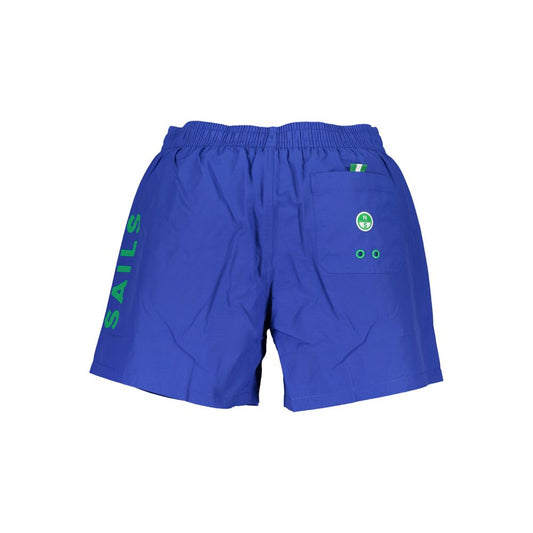 Blue Organic Cotton Men's Swim Boxer