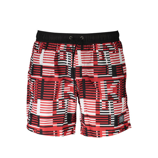 Rosso Polyester Men Swimming Boxer