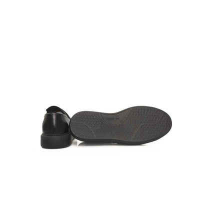 Black Leather Men Loafer