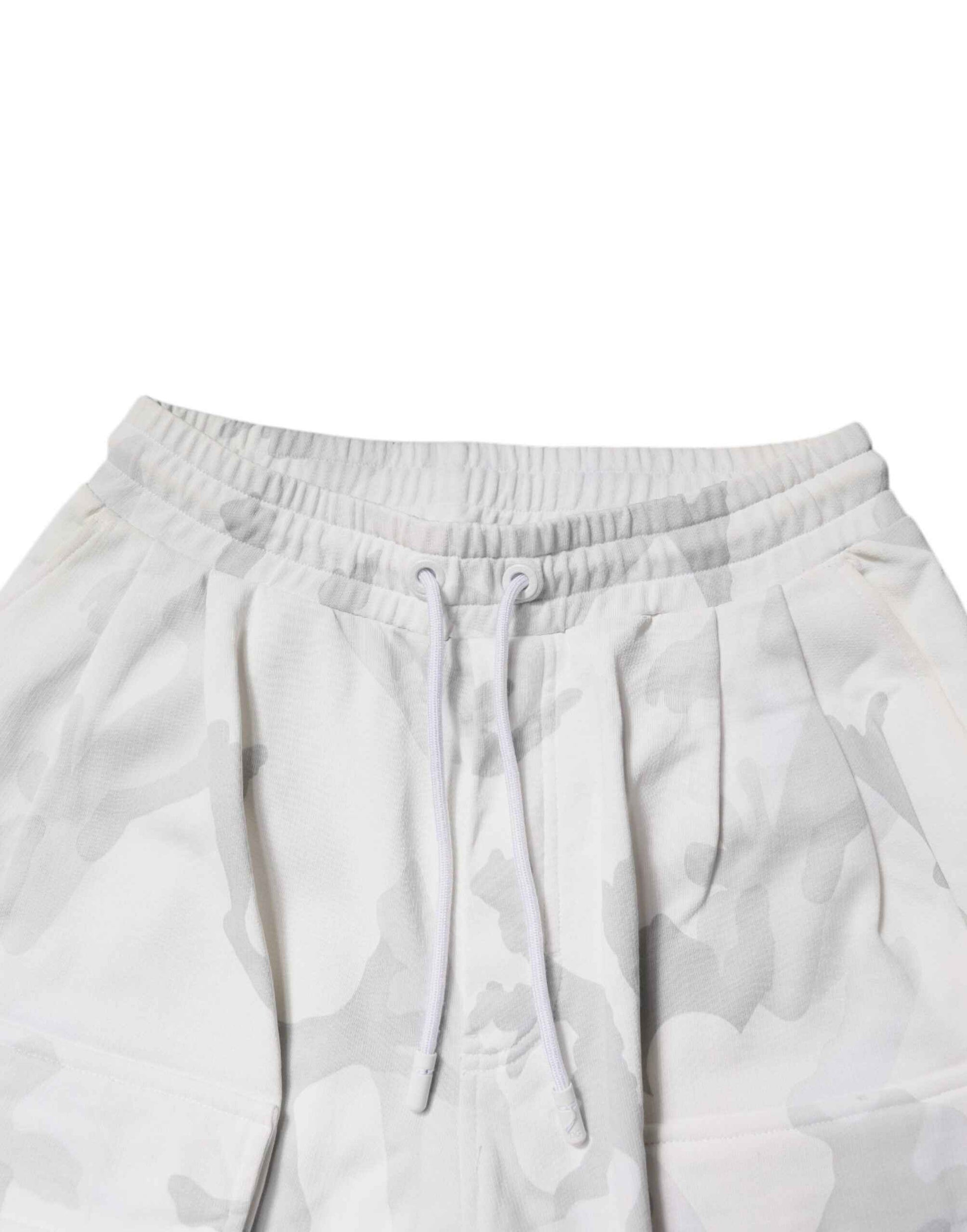 White Camouflage Cargo Jogger Sweatpants Pants