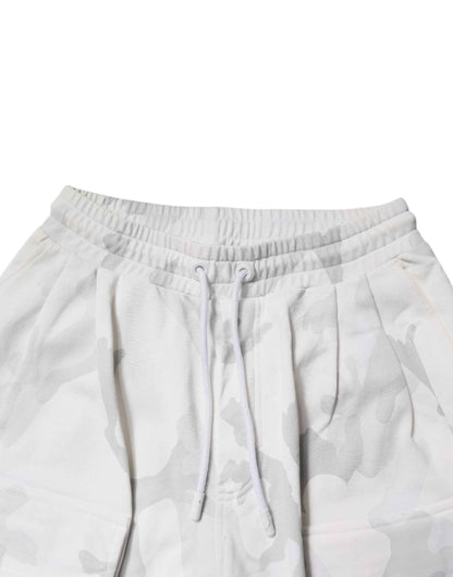 White Camouflage Cargo Jogger Sweatpants Pants